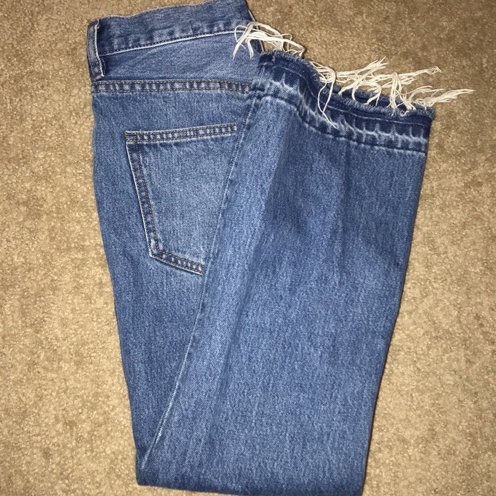 Free People raw hem denim jeans
